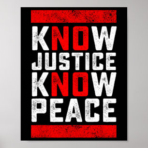 Poster Savoir Justice Non Paix Les Noirs Vivent Problème