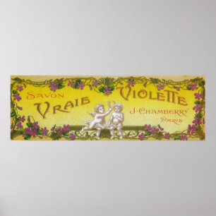 Poster Savon LabelParis, France de Vraie Violette