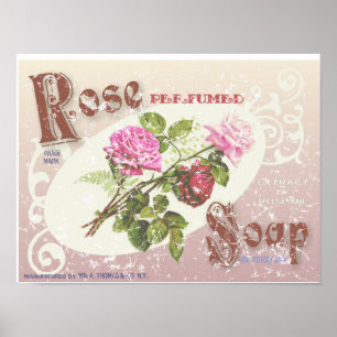 Poster Savon rose affligé