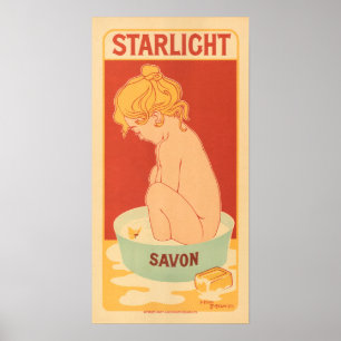 Poster SAVON STARLIGHT SAVON douche savon Henri Meunier