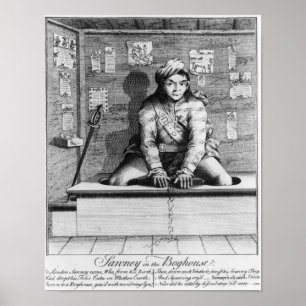 Poster Sawney dans le Boghouse, 1745