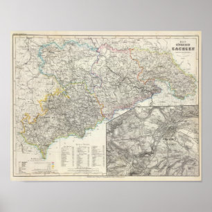 Poster Saxe, Allemagne de Dresde