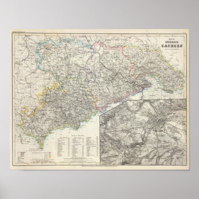 Poster Saxe, Allemagne de Dresde (Devant)