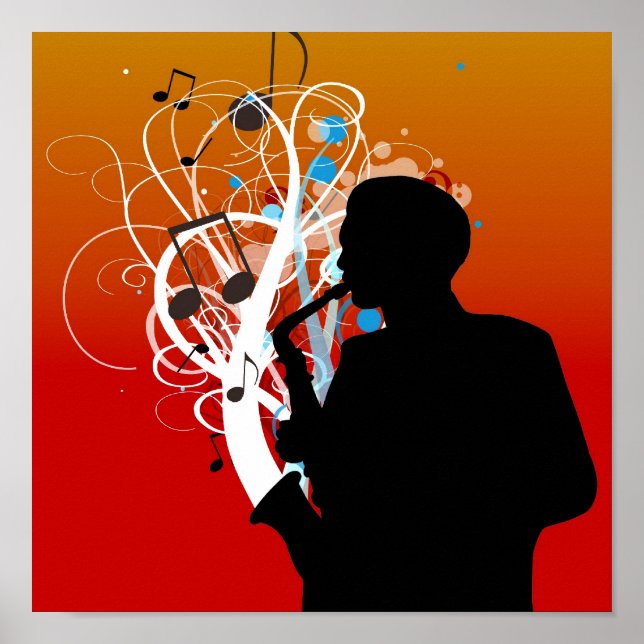 Poster Saxophone (Devant)