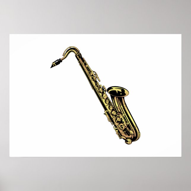 Poster Saxophone (Devant)
