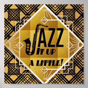 Poster Saxophone noir