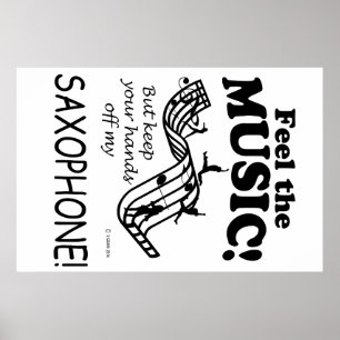 Poster Saxophone Sentez La Musique