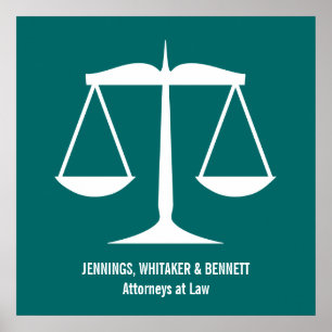 Poster Scales of Justice