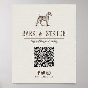 Poster Scan de code QR personnalisé pour suivre l'entrepr