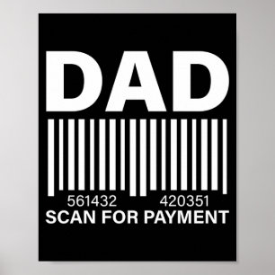 Poster Scan de paiement graphique de performance du papa
