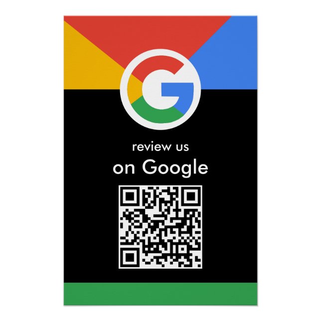 Poster Scan Professionnel pour Examiner le Code QR Google (Devant)