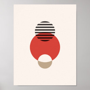 Poster Scandinavie Abstraite géométrique circlet Art