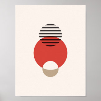 Poster Scandinavie Abstraite géométrique circlet Art