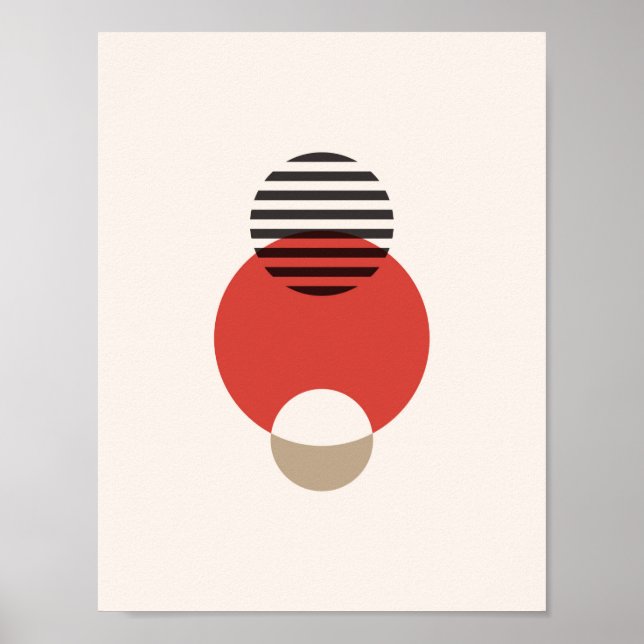 Poster Scandinavie Abstraite géométrique circlet Art (Devant)