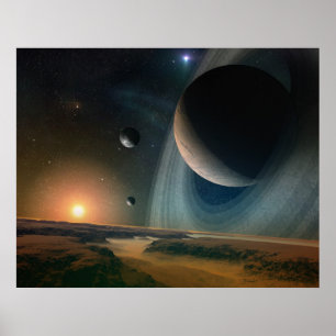 Poster Scape de planète - copie d'art de l'espace