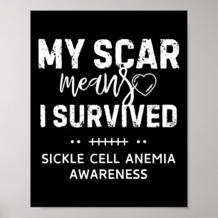 Poster Scar Signifie Que J'Ai Survécu À La Sensibilisatio