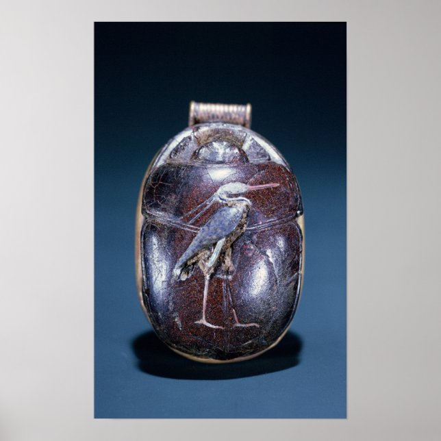 Poster Scarab avec Héron, du Tombeau de Toutankhamon (Devant)