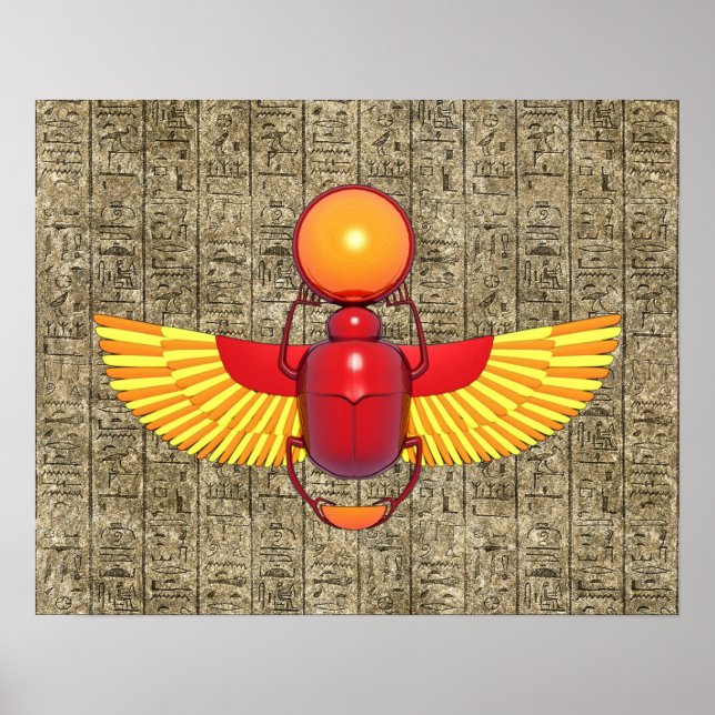 Poster Scarab égyptien (Devant)