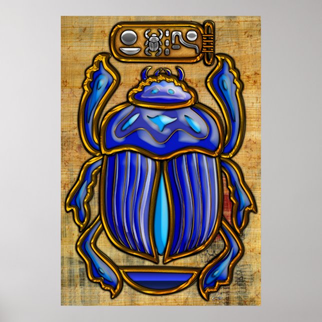 Poster Scarab égyptien antique (Devant)
