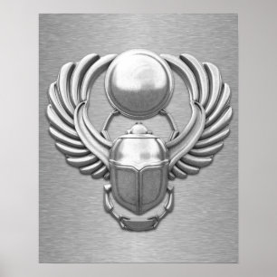 Poster Scarab égyptien en argent