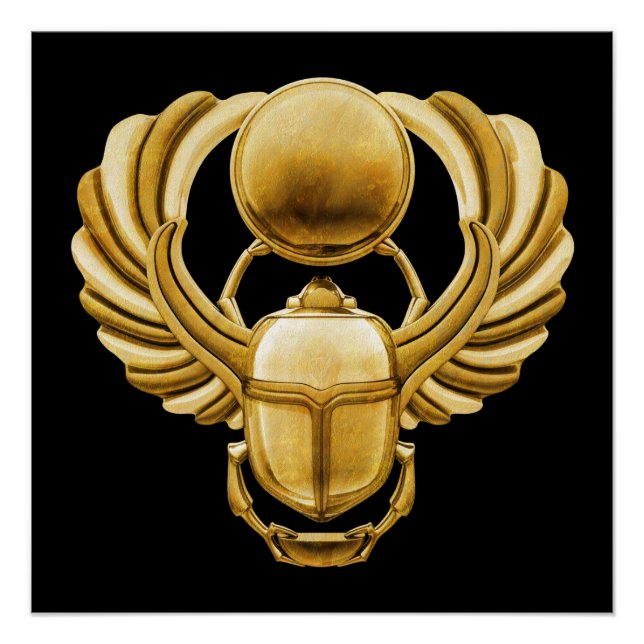 Poster Scarab en or égyptien (Devant)