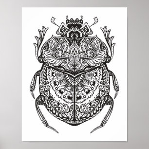 Poster Scarabée africain Zendoodle 2