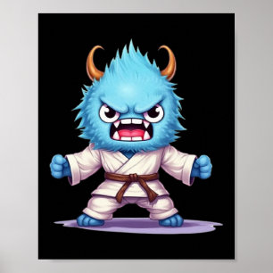 Poster Scary Martial Arts Fighter Karate Boxer Comt Kung