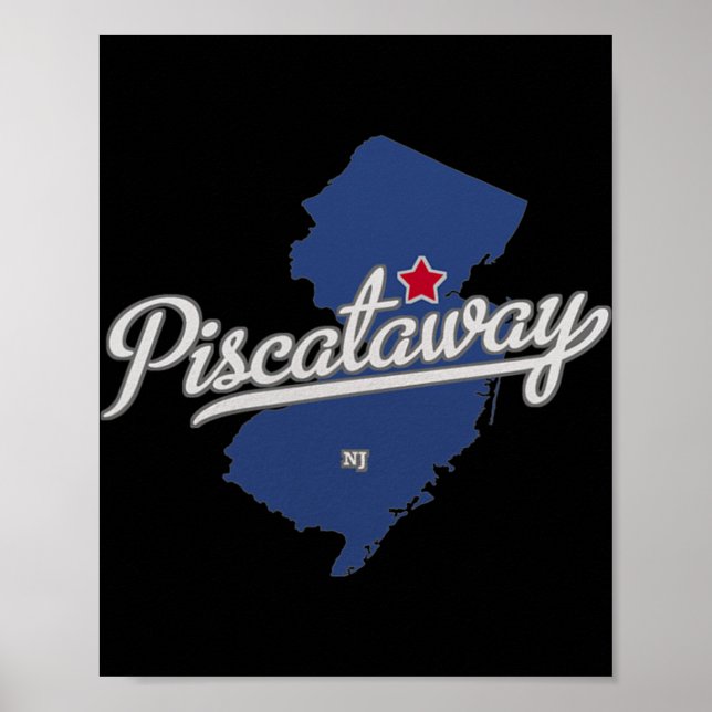Poster Scataway New Jersey Nj Map  (Devant)