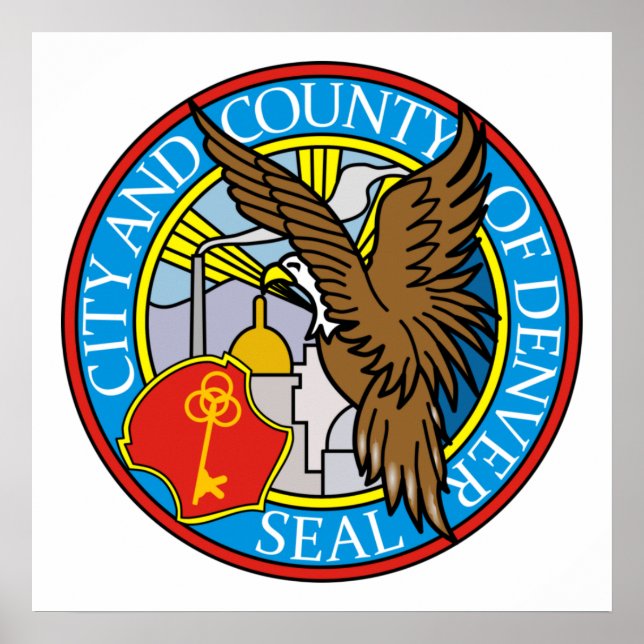 Poster Sceau de Denver, Colorado (Devant)