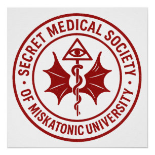 Poster Sceau de la société Médicale secrète Miskatonique