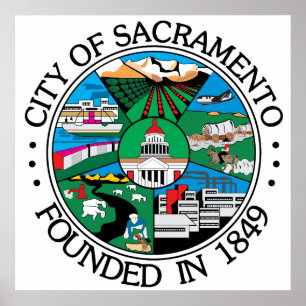 Poster Sceau de la ville de Sacramento