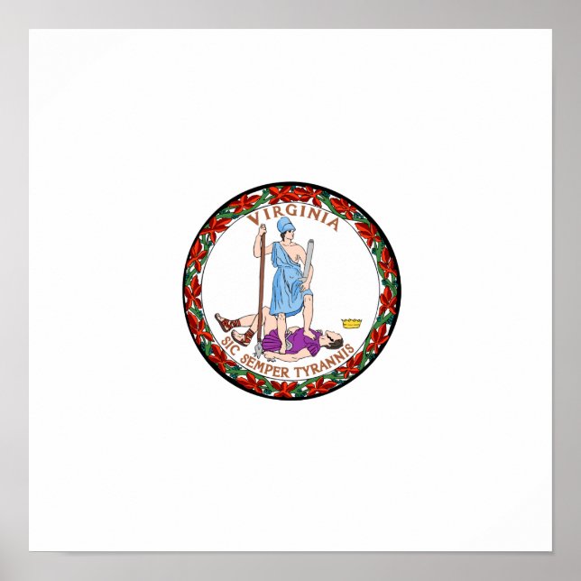 Poster Sceau de l'État de Virginie (Devant)