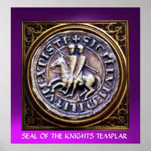 Poster SCEAU DES CHEVALIERS TEMPLAR gem violet