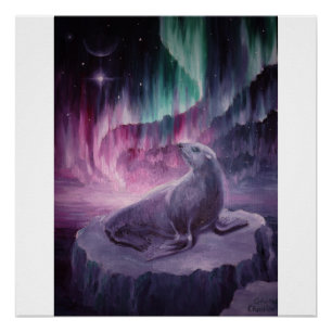 Poster Sceau solitaire triste