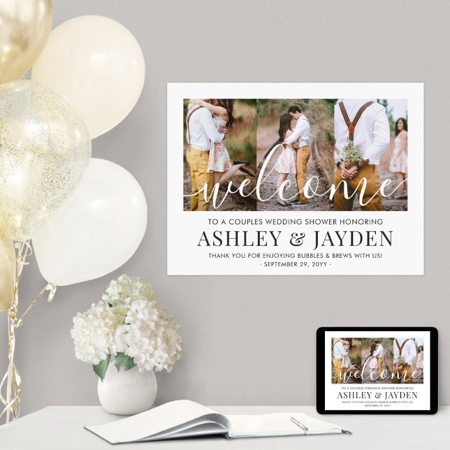 Poster Scénario de bienvenue pour une douche de mariage p (Créateur téléchargé)