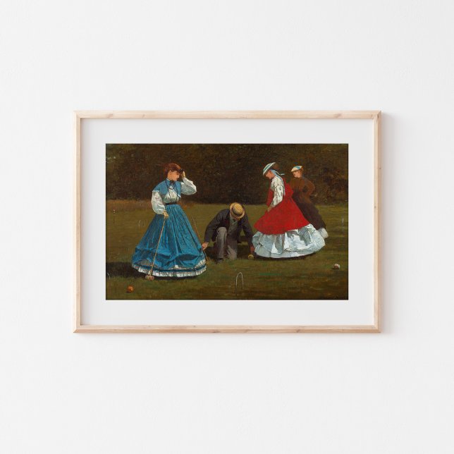 Poster Scène de croquet | Winslow Homer (Créateur téléchargé)