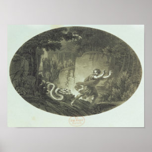 Poster Scène "de la cannelure magique" par Mozart