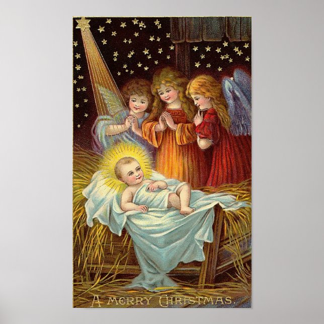 Poster Scène de la Nativité de Noël (Devant)