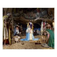 Scène de la Nativité de Noël antique