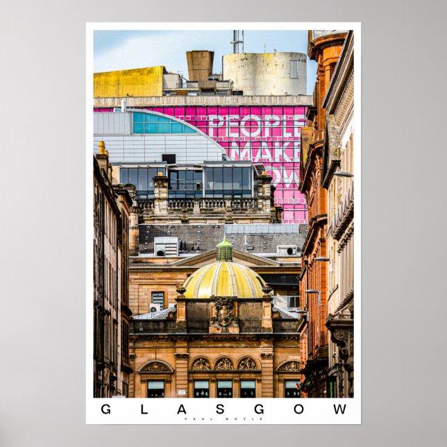 Poster Scène de la ville de Glasgow (Devant)