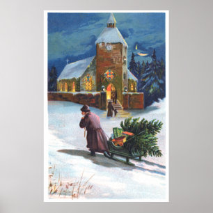 Poster Scène de Noël