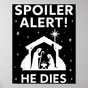 Poster Scène de Noël de la Nativité Siler Drôle de Christ