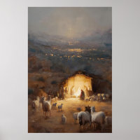 Scène de Noël sur toile Art de la Nativité Jésus