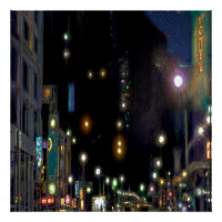SCÈNE DE NUIT DE LA RUE DE LA VILLE