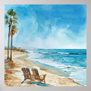 Poster Scène de plage