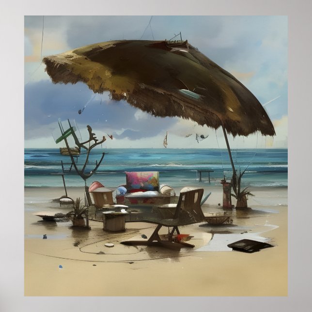 Poster Scène de plage 1 (Devant)
