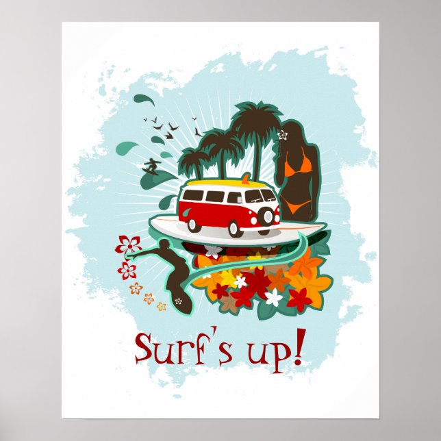 Poster Scène De Plage Tropicale (Devant)