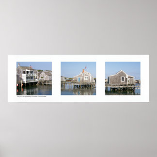 Poster Scène De Quai Nantucket, Massachusetts Triptyque