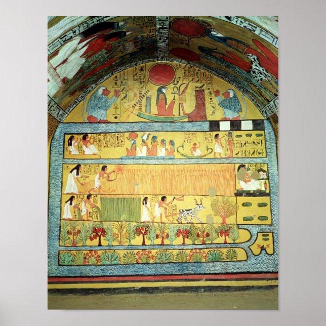 Poster Scène de récolte sur le mur de l'Est (Devant)