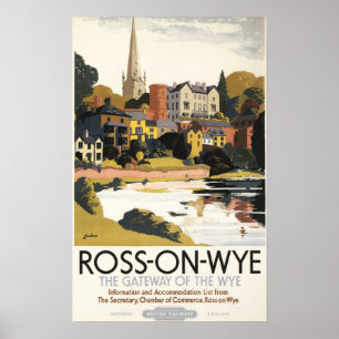 Poster Scène de rivière d'affiche britannique de chemins